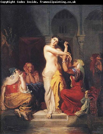 Theodore Chasseriau Dimensions and material of painting